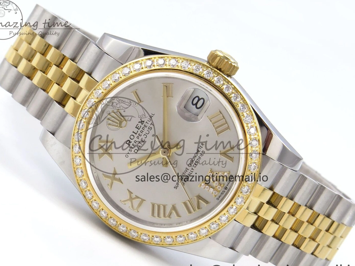 JARF DateJust Diamonds Steel Bracelet Silver 1:1 904L Jubilee Edition Roman Dial on 31 YG 278383RBR Best SS HZ2236 0521